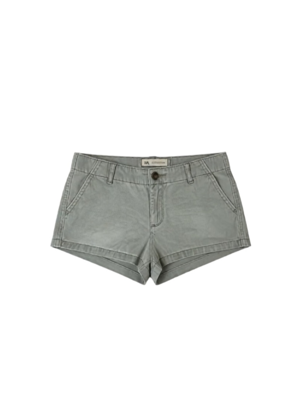 Hollister Y2K Olive Green Low Rise Micro Shorts: Size 25